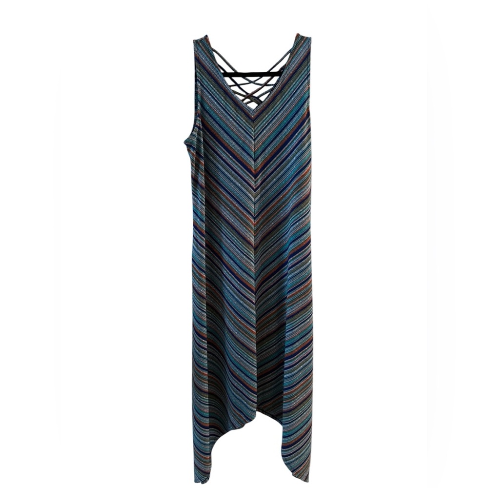 Apt 9 Striped Multicolor Sleeveless Dress Size Medium